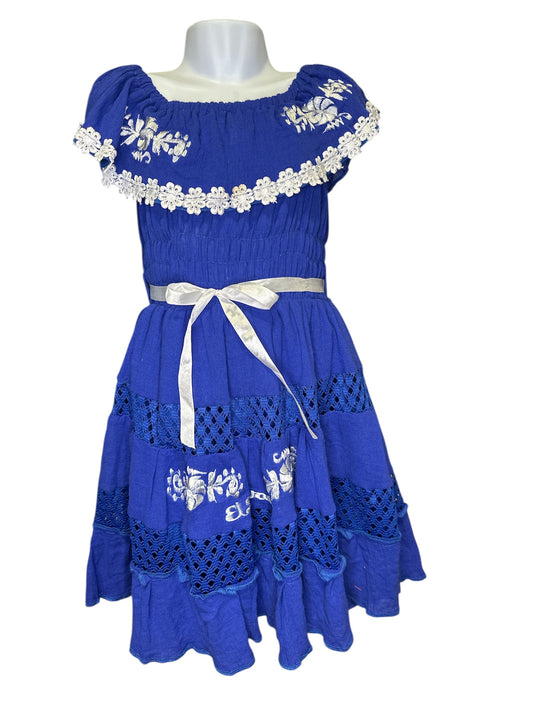 Vestido Veranero de Niña 1 a 14 años de edad - Azul