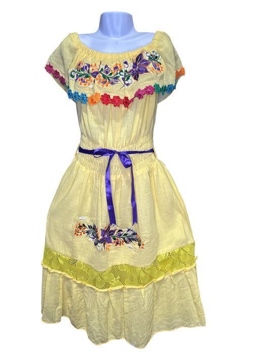 Vestido Veranero de Niña 1 a 14 años de edad - Amarillo