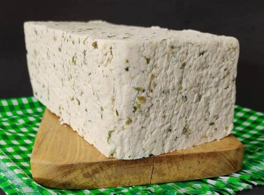 Queso de Terron con Loroco 1 lb - Lacteos Las Ollitas