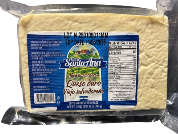 Queso Duro Salvadoreño finca Santa Ana 340gr