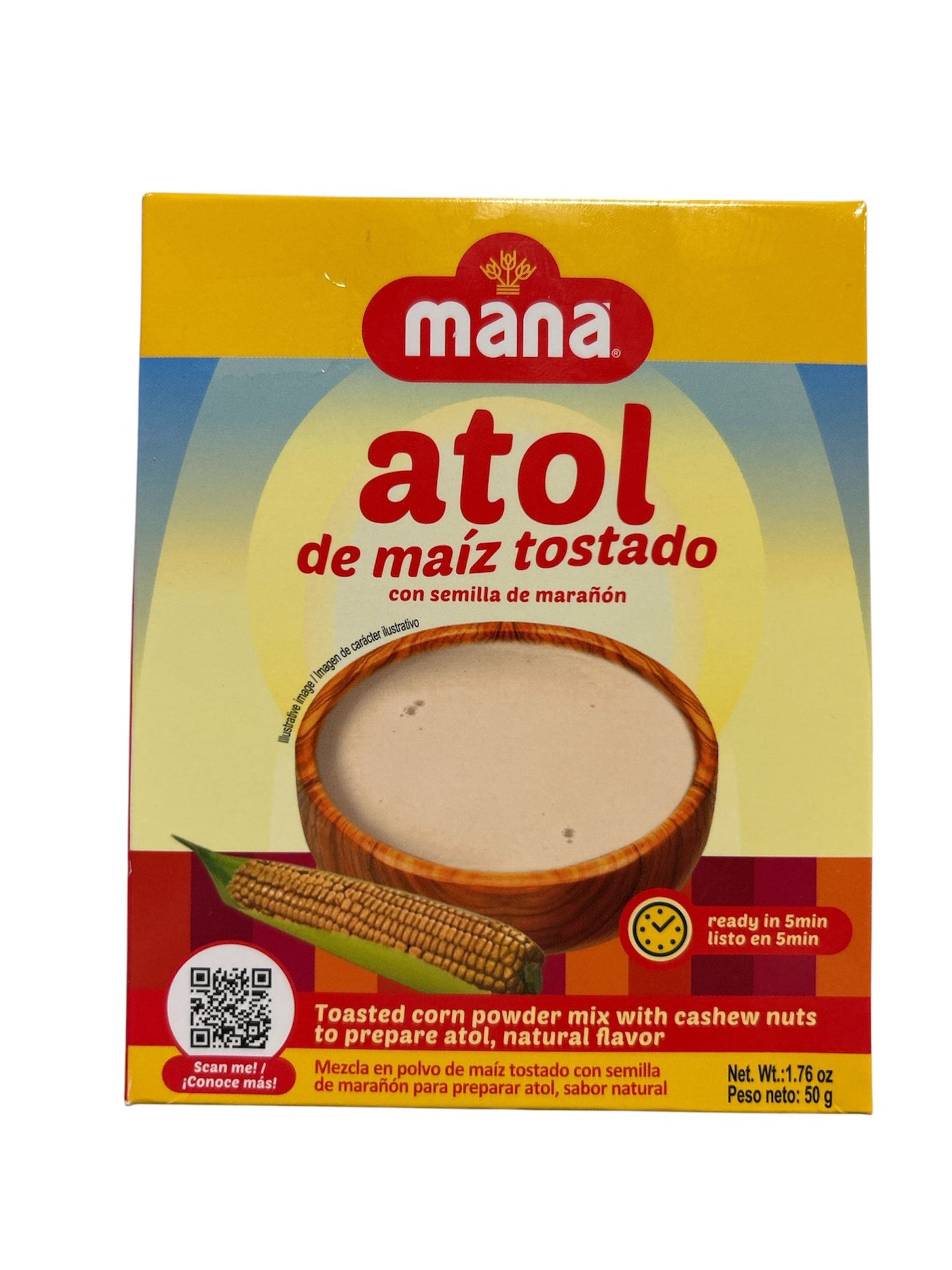 Atol de Maíz tostado son semilla de marañón 50g