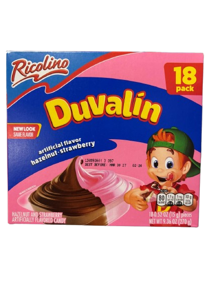 Duvalin Hazelnut Strawberry Ricolino 18 pack 270g