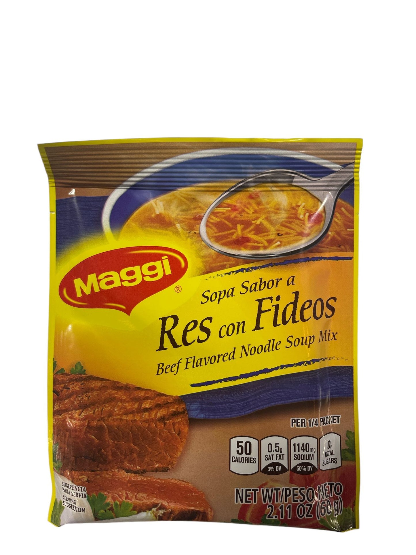 Sopa Maggi- Res con Fideos