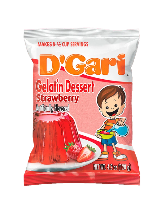Gelatina en agua de fresa D´Gari 120g