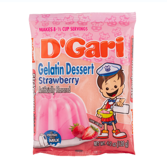 Gelatina en leche de fresa D´Gari 120 g
