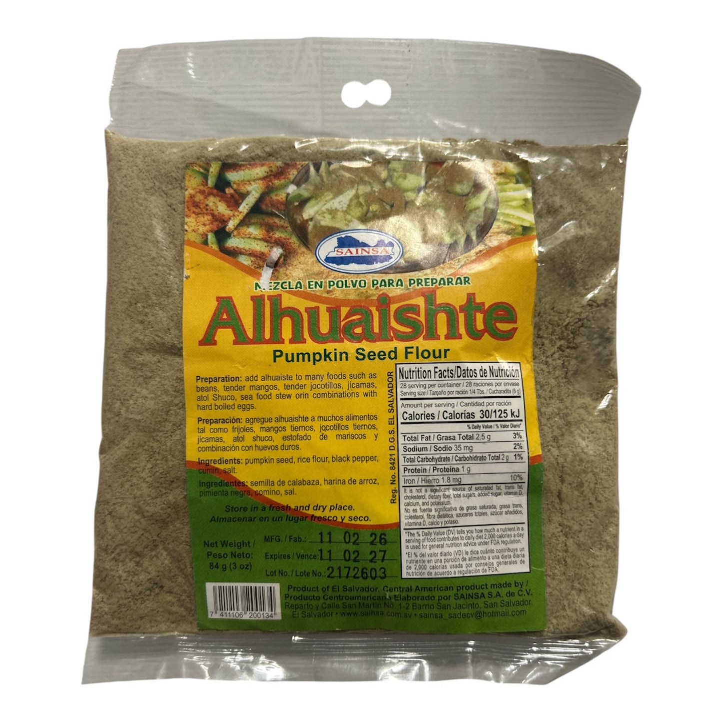 Mezcla de polvo para preparar Alguaishte