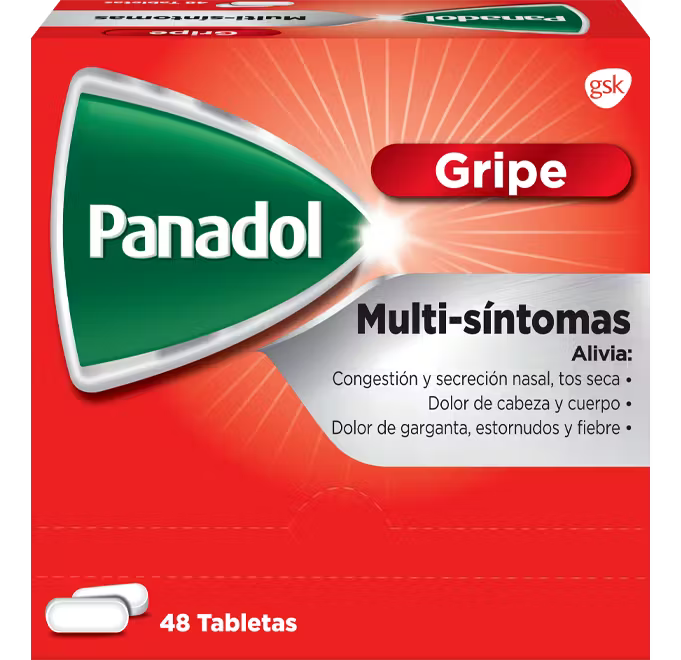 Panadol Gripe - Multisíntomas - sobre de 2 tabletas.