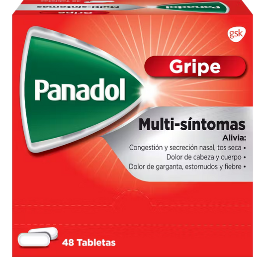 Panadol Gripe - Multisíntomas - sobre de 2 tabletas.