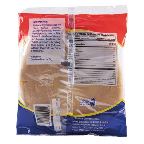 Pastel De Piña Lido 340 G