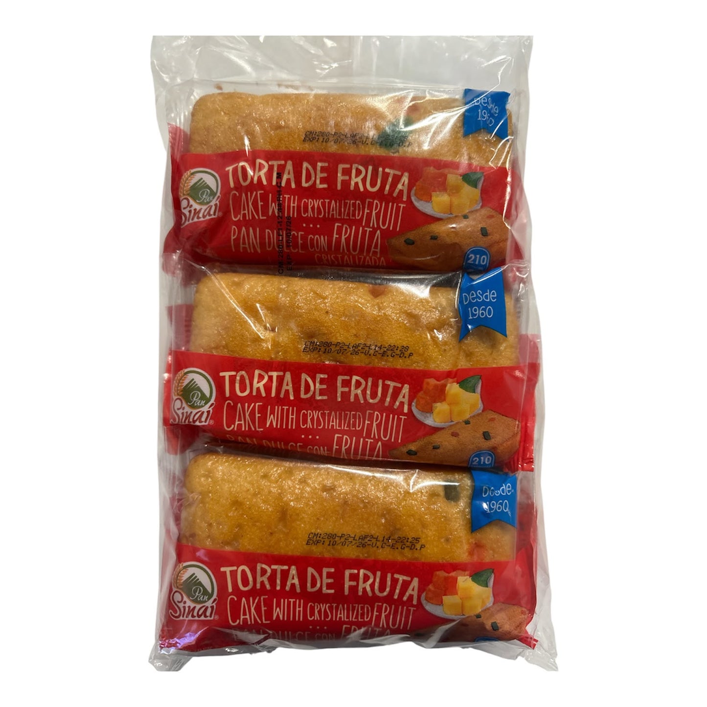 Torta de Fruta marca Sinaí 6 unidades